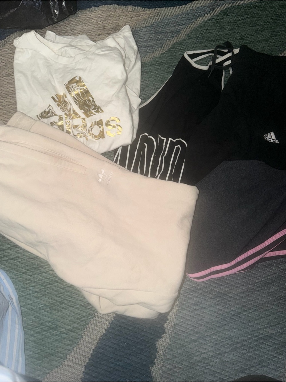 Bundle Kids Cream Sweatpants Joggers with Subtle White Trefoil